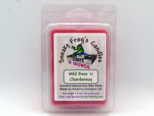 Wild Rose Chardonnay Scented Soy Wax Melts -- Hand Poured