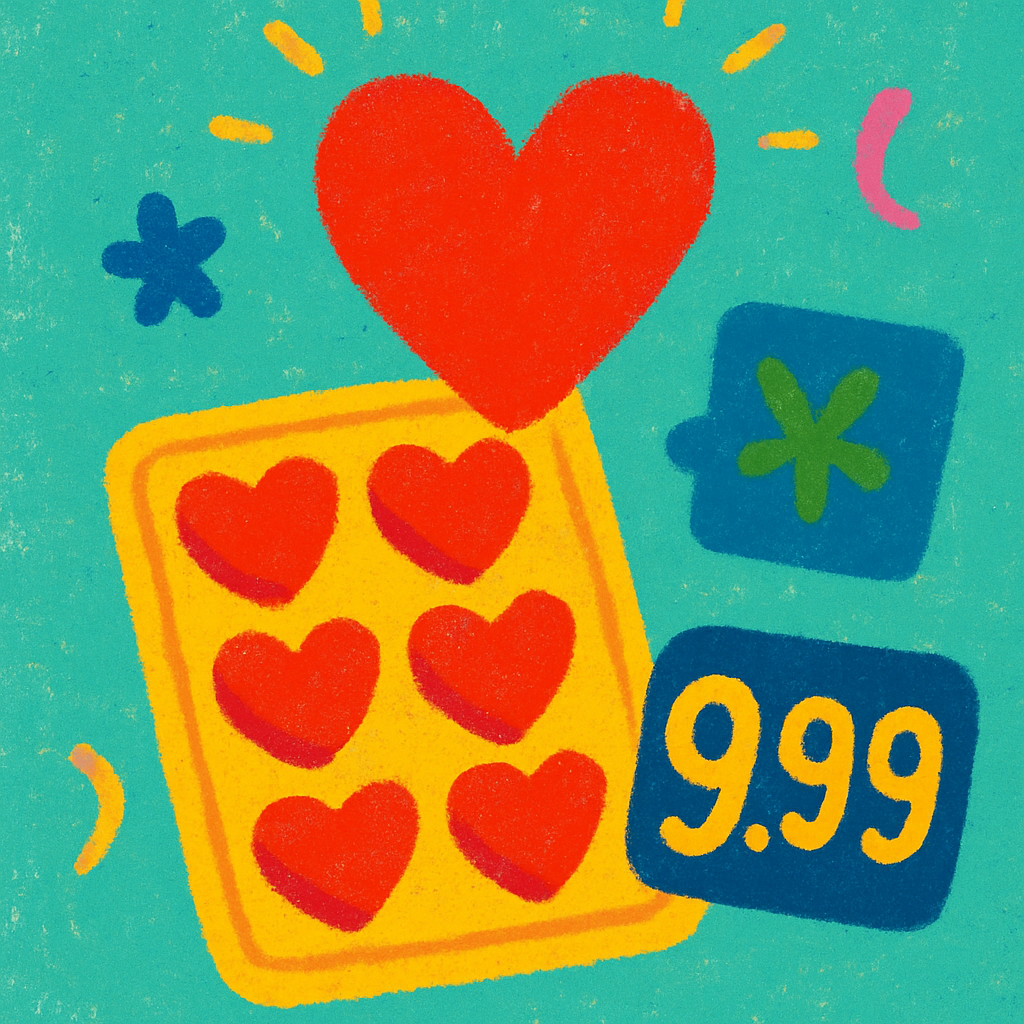 Limited time sale on heart-shaped soy wax melts