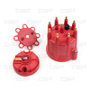 Red 8 Cylinder Pro Billet Series Ready-to-Run Distributor Male Cap & Rotor Kit