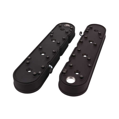 GM LS FINNED CAST ALUMINUM VALVE COVERS WITH COIL MOUNTS AND COVERS