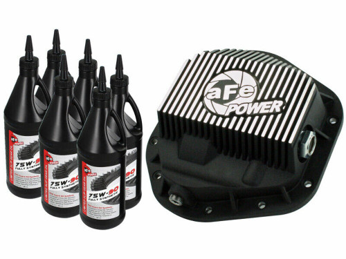 aFe Power Pro Series Front Diff Cover Black w/ Gear Oil for Ford F-250/F-350 aFe Power Pro Series Front Diff Cover Black w/ Gear Oil for Ford F-250/F-350