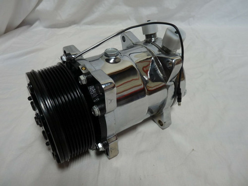 Chrome Sanden compressor 508 Serpentine belt a/c air conditioning 134a 7 RIB NEW Chrome Sanden compressor 508 Serpentine belt a/c air conditioning 134a 7 RIB NEW