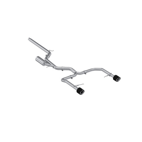 3in Cat-Back Dual Split Rear W/Carbon Fiber Tips For 22 VW Jetta GLI 2.0L TSI