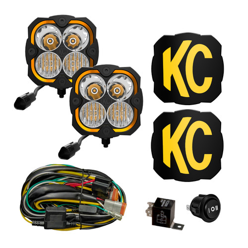 KC HiLiTES FLEX ERA 4 2-Light System - 80W Combo Beam - kcl287