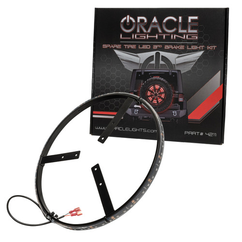Oracle 13" Red LED Wheel Ring 3rd Brake Light - Fits Jeep Wrangler / Ford Bronco