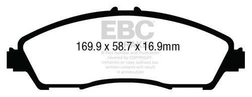 EBC GREENSTUFF 6000 TRUCK Front Brake  PADS For 14-22 Acura MDX 3.5 EBC GREENSTUFF 6000 TRUCK Front Brake  PADS For 14-22 Acura MDX 3.5