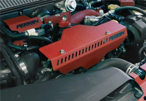 Perrin Red Pulley Cover For 2002-2014 WRX / 2004-2021 STi Perrin Red Pulley Cover For 2002-2014 WRX / 2004-2021 STi