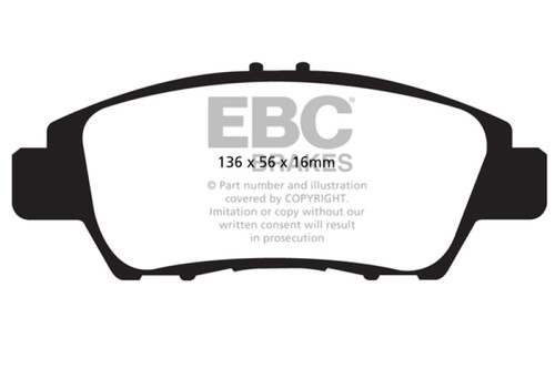 EBC Green Stuff Front Brake Pads for 10+ Honda CRZ 1.5L Hybrid