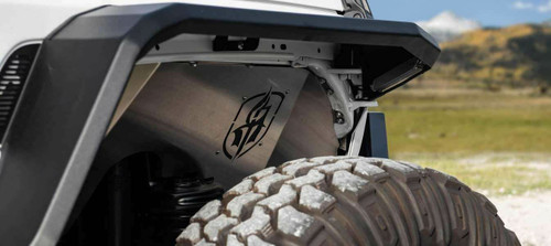 Stealth Front Fender Liner JL Body Armor Raw Stainless Steel For 18-23 Jeep JL