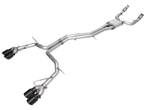 AWE Track Exhaust w/Diamond Black Tips for 19-23 Audi C8 S6/S7 2.9TV6 AWD
