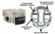 Manley 612000CB-1 Platinum Dish Piston 99.5mm Grade B For Subaru EJ257 (Single))