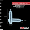 RedRock 20 Gram Unthreaded CO₂ Cartridges, Industrial Grade – For HVAC Drain Gun Maintenance, Bike Tire Inflators, and Multi-Purpose Use (Pack of 10)