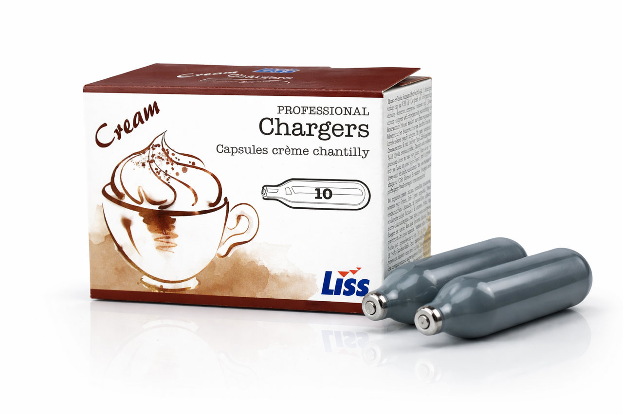 10 Liss Cream Chargers |8 Gram| 2.5" N2O Nitrous Oxide Gas Bulk Pricing Available