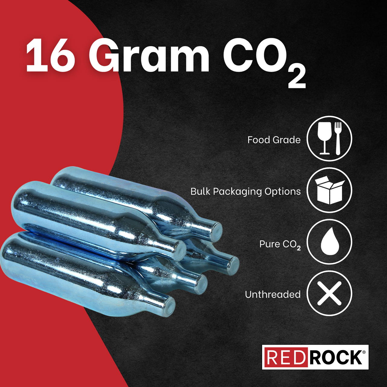 Case of 300 | 16 gram  CO2 Unthreaded Beer Keg Chargers Beverage Gas 8.3 mm Neck Diameter