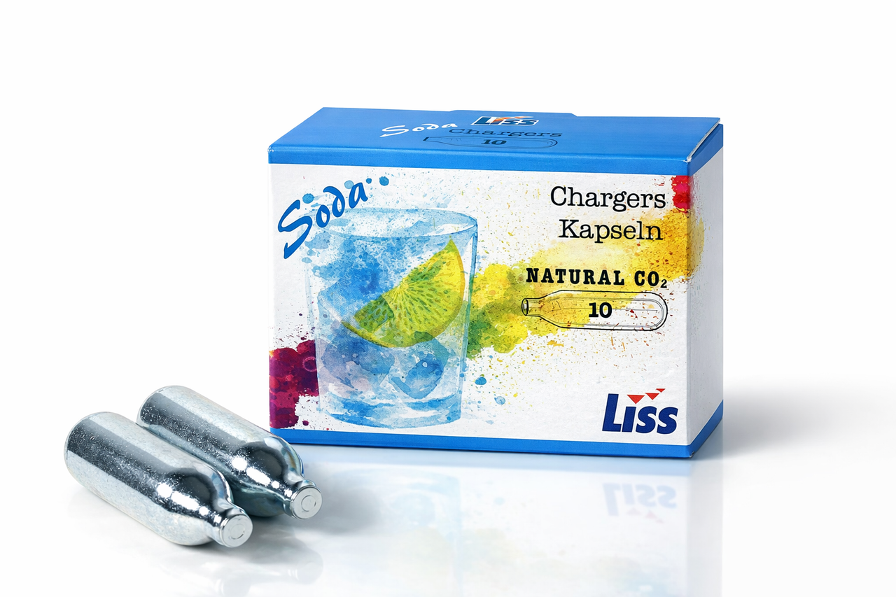 Liss – 8 Gram Unthreaded Beverage-Grade CO₂ Cartridges – Case of 360