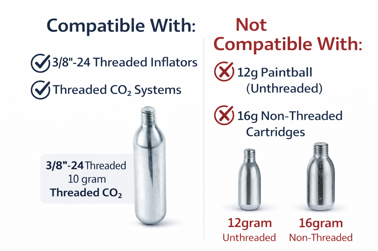 10 Gram Threaded CO₂ Cartridges – Industrial Grade – Case of 492 (Bulk 10g CO2 Cylinders)