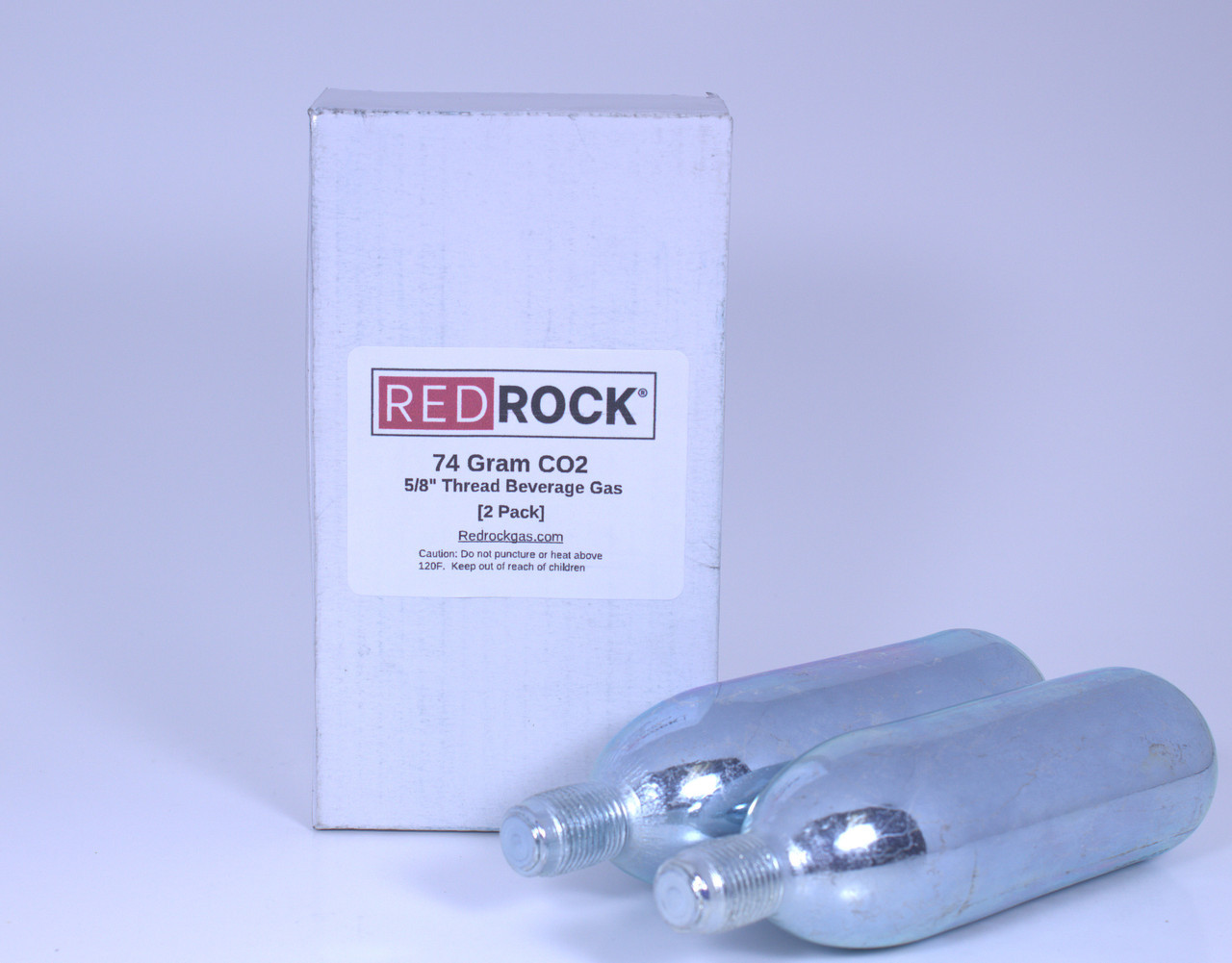 74 Gram 5/8" Threaded CO₂ Cartridges – Beverage Grade – 40 Pack (High-Capacity 74g CO2 Cylinders)