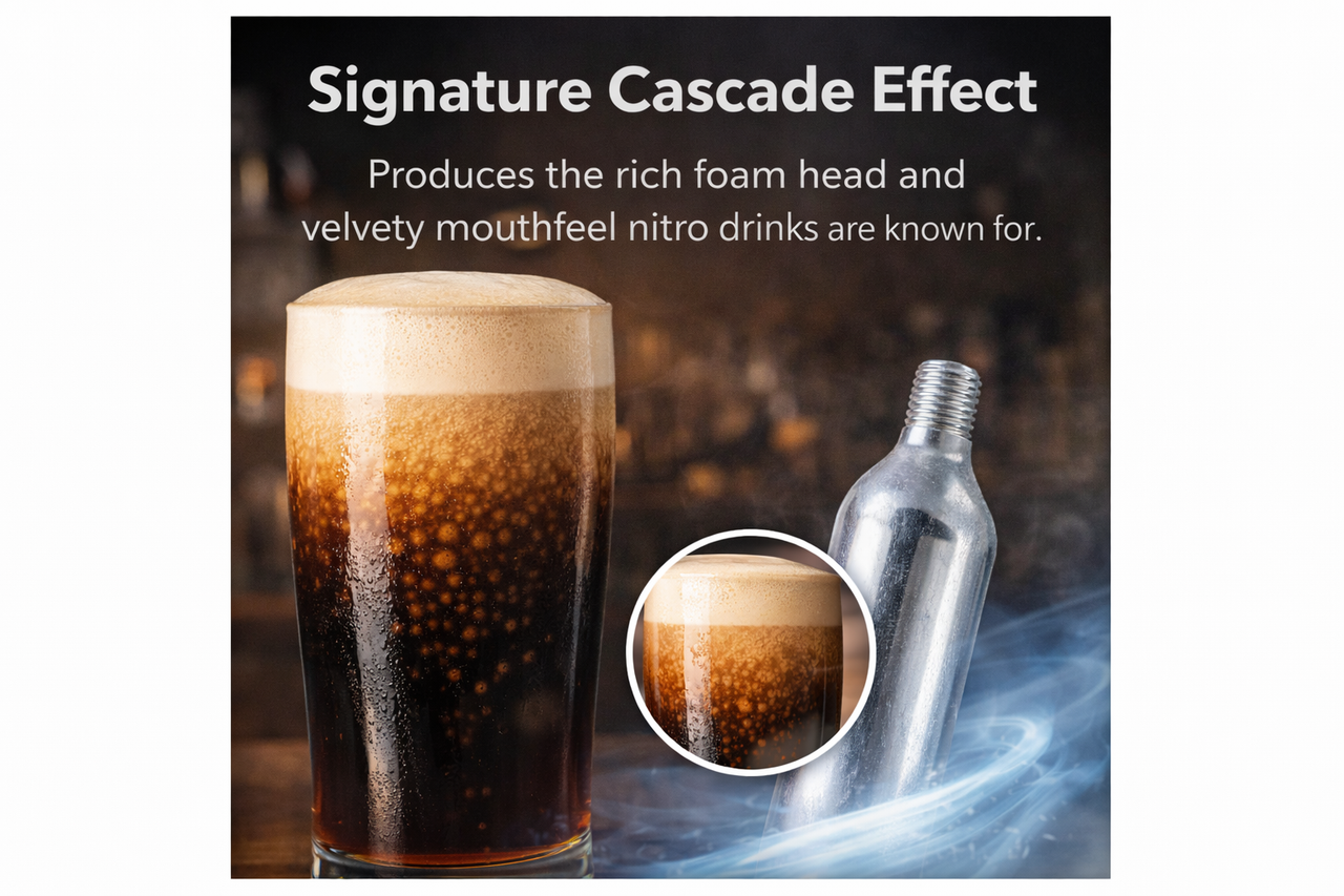 4.1 Gram Threaded Nitrogen (N₂) Cartridges – Beverage Grade – 200 Pack (Nitro Coffee N2 Cylinders)