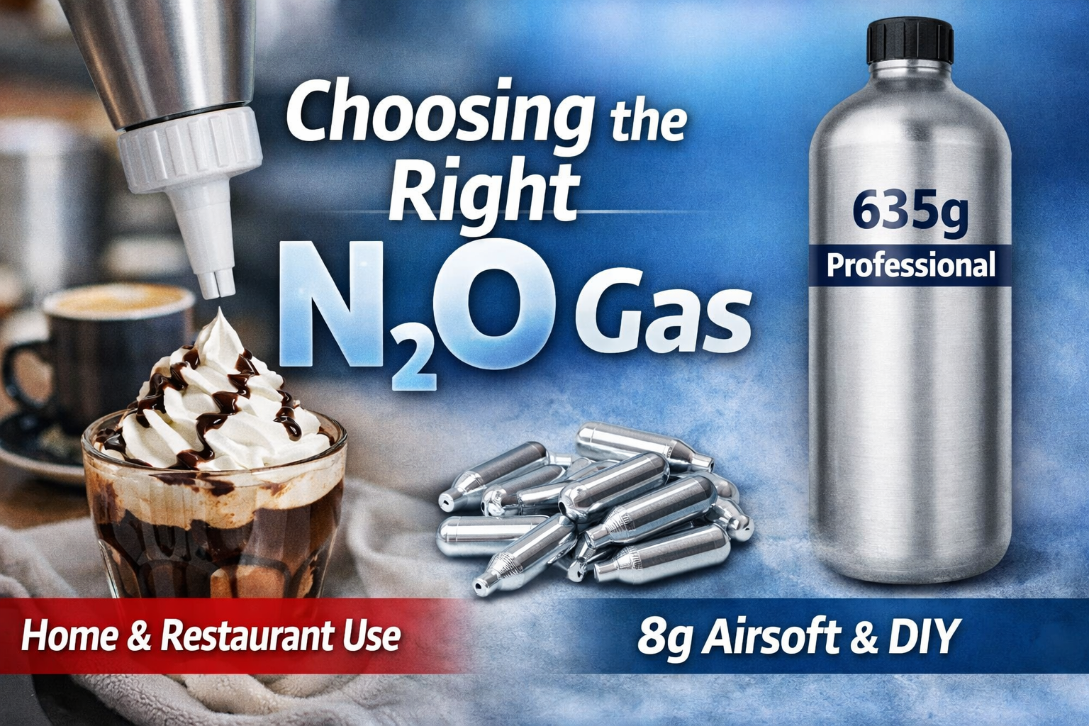 Choosing the Right N₂O (Nitrous Oxide) Beverage Gas: From Home Kitchens to Commercial Use
