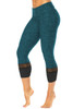 Toto Sport Band 3/4 Leggings - Mesh & Supplex Accent on Butter