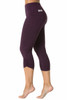 Gigi High Waist Side Gather 3/4 Leggings - Double Weight Butter