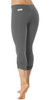 Gigi Sport Band Side Gather 3/4 Leggings - Final Sale -  Supplex Metal - Large