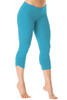 Gigi Sport Band Side Gather 3/4 Leggings - Final Sale - Supplex Turquoise - XS, M & L