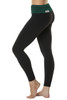 Rolldown 7/8 Leggings - Final Sale - Double Weight Butter Topaz  on Black Supple - XS