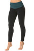 Rolldown 7/8 Leggings - Final Sale - Double Weight Butter Topaz  on Black Supple - XS