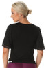 Monarch Top - Black Sheer Chiffon on Black Rayon