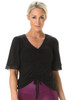 Monarch Top - Black Sheer Chiffon on Black Rayon