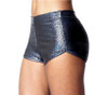 High Waist Retro Shorts - Glossy Python