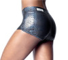 High Waist Retro Shorts - Glossy Python