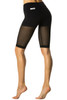 Track Layered High Waist Shorts Over Mesh - Supplex