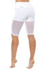 Track Layered High Waist Shorts Over Mesh - Supplex