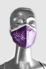 NON-MEDICAL Shaped Face Cover With Ear Loops - LIMITED EDITION - Metallic Snake - Purple