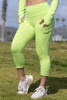 Calypso High Waist Pocket 3/4 Leggings - Supplex