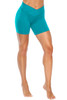 V-Wrap High Waist Cobra Bike Shorts - Supplex