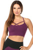 Hana Mid Crop - Final Sale - Supplex Burgundy - Small