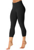 High Waist 3/4 Leggings -Black Supplex - Final Sale - XS