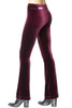  High Waist Mini Band Bootcut Pants - Stretch Leopard Velvet