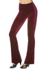  High Waist Mini Band Bootcut Pants - Stretch Leopard Velvet