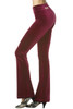  High Waist Mini Band Bootcut Pants - Stretch Leopard Velvet
