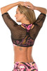 JNL - Half Sleeve Crop Top - Mesh/Lace