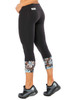 Sport Band Modella Long Cuff 3/4 Leggings - Lace Accent on Supplex