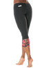 Sport Band Modella Long Cuff 3/4 Leggings - Lace Accent on Supplex