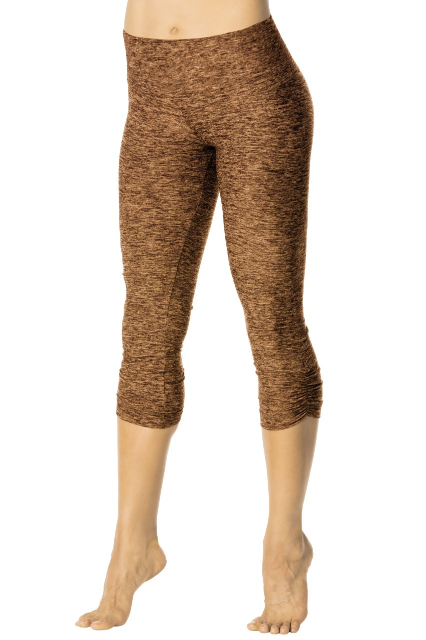 Gigi High Waist Side Gather 3/4 Leggings - Butter