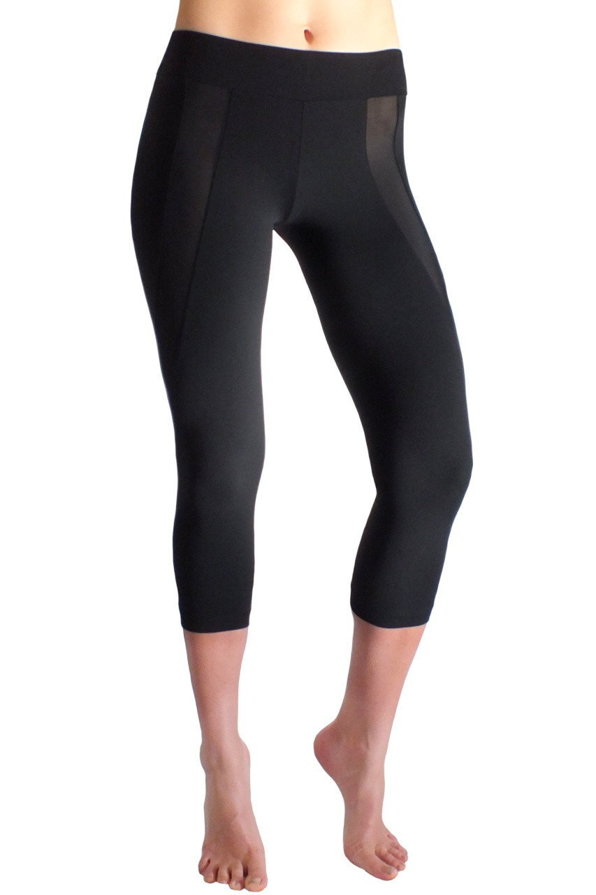 Mini Band Padme 3/4 Leggings - Mesh Accent on Supplex - Rogiani Inc