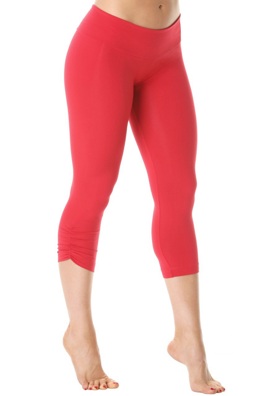 Gigi Sport Band Side Gather 3/4 Leggings - Final Sale - Supplex