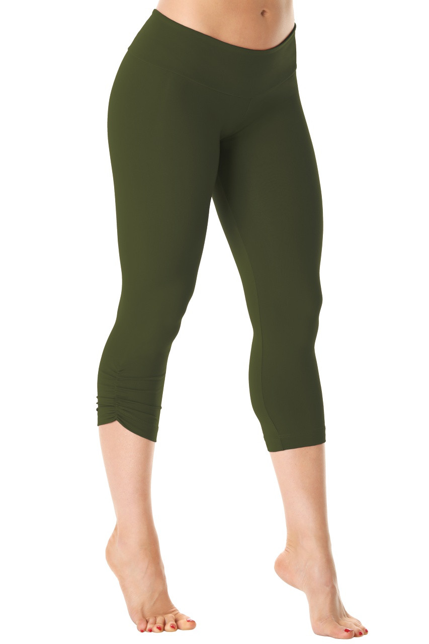 Gigi Sport Band Side Gather 3/4 Leggings - Supplex - Rogiani Inc